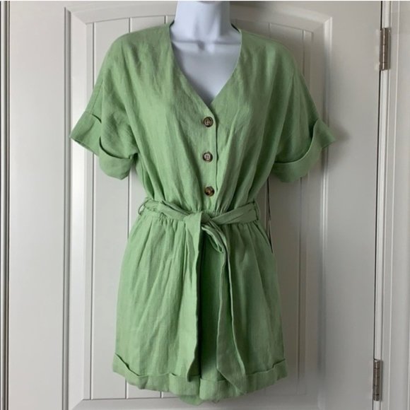 Green Lost + Wander Romper - Picture 3 of 4